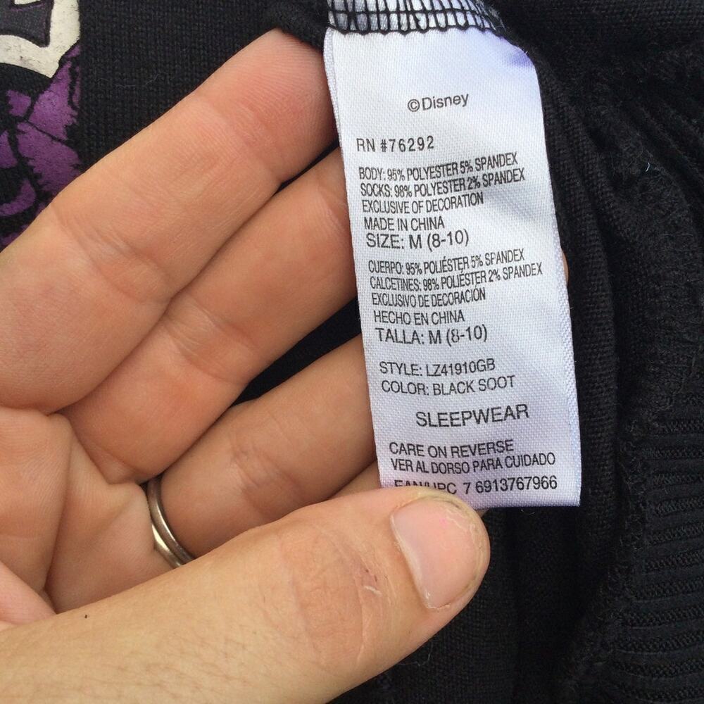 Disney sleepwear M sweater night gown black purple nightmare before‎ Christmas - Picture 10 of 12
